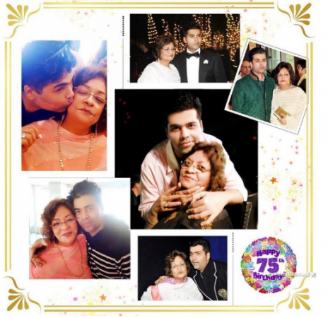 Karan Johar shared a lovely picture collage with mother, on her birthday