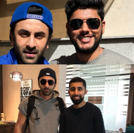Ranbir Kapoor snapped with fans at Bulgaria