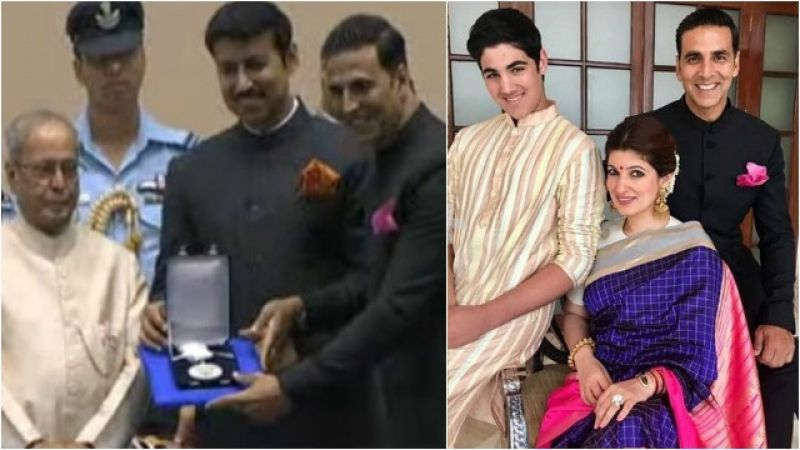 Akshay Kumar received the National Award in presence of wife and son