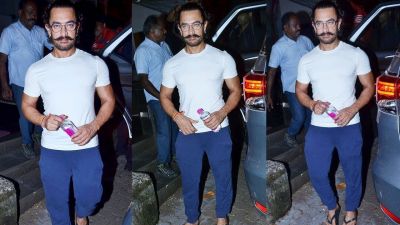 Aamir Khan snapped in the city after a spa session