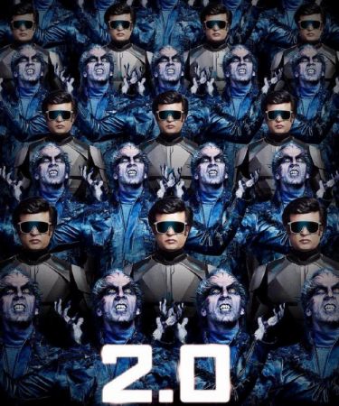 New poster of 2.O is out, Chitti the robot and the Crow Man face off against one another