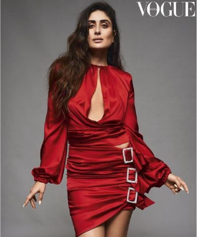Kareena Kapoor Khan looks hot in a red dress for  latest photo shoot with Vogue India
