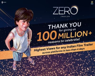 Shah Rukh Khan's Zero trailer clocks 100 million views in just 4 days