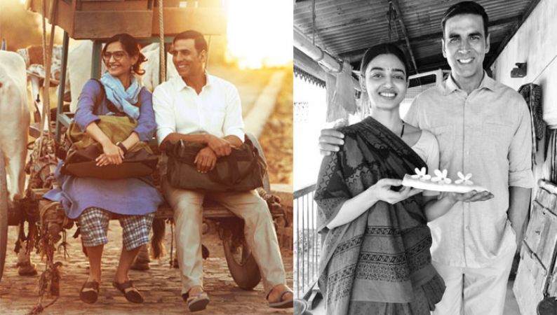 First Look ‘Padman’: Akshay Kumar in two different styles with Radhika Apte and Sonam Kapoor