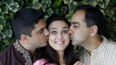 Preity Zinta is grateful she grew up with two brothers, shares pic with them on social media