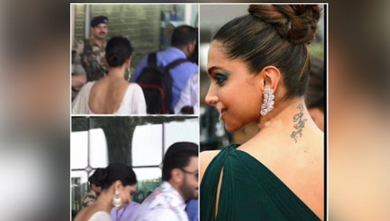 See Photos : Deepika Padukone finally takes off the RK tattoo after her wedding to Ranveer Singh