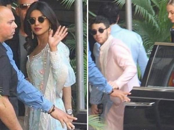 Pics : Priyanka Chopra and Nick Jonas dressed in Indian wear start wedding celebrations with a puja