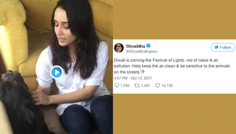 Shraddha Kapoor urges ‘crackers free Diwali’ stand for animals