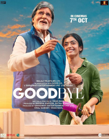Goodbye: First Look, starring Amitabh Bachchan and Rashmika Mandanna, is out on October 7