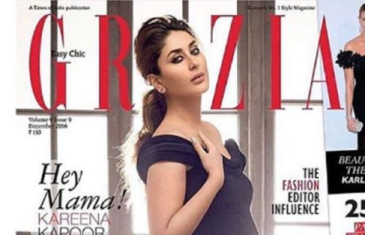 The cover of Grazia glown by Kareena's charm