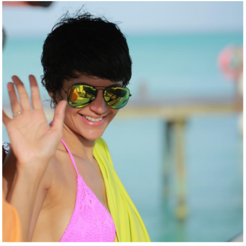 Mandira Bedi’s ravishing look in bikini sari in Maldives