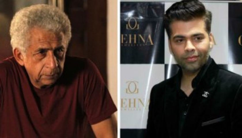 Karan Johar should not apologize, says Naseeruddin Shah