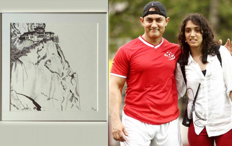 पहलवान आमिर ने खरीदी अपनी बेटी की पेंटिंग