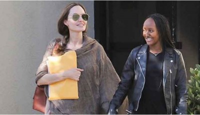 Angelina Jolie gets emotional when dropping daughter Zahara off, 