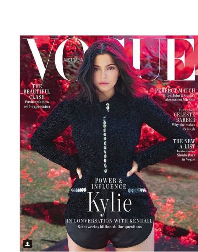 Kylie Jenner shares pictures from her Vogue photoshoot