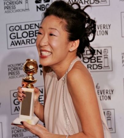 Actress Sandra Oh becomes the first Asian woman to win two Golden Globes