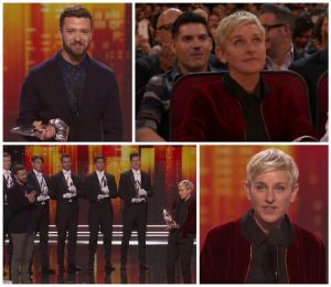 'One of the best people on this planet', used by Justin Timberlake for Ellen DeGeneres