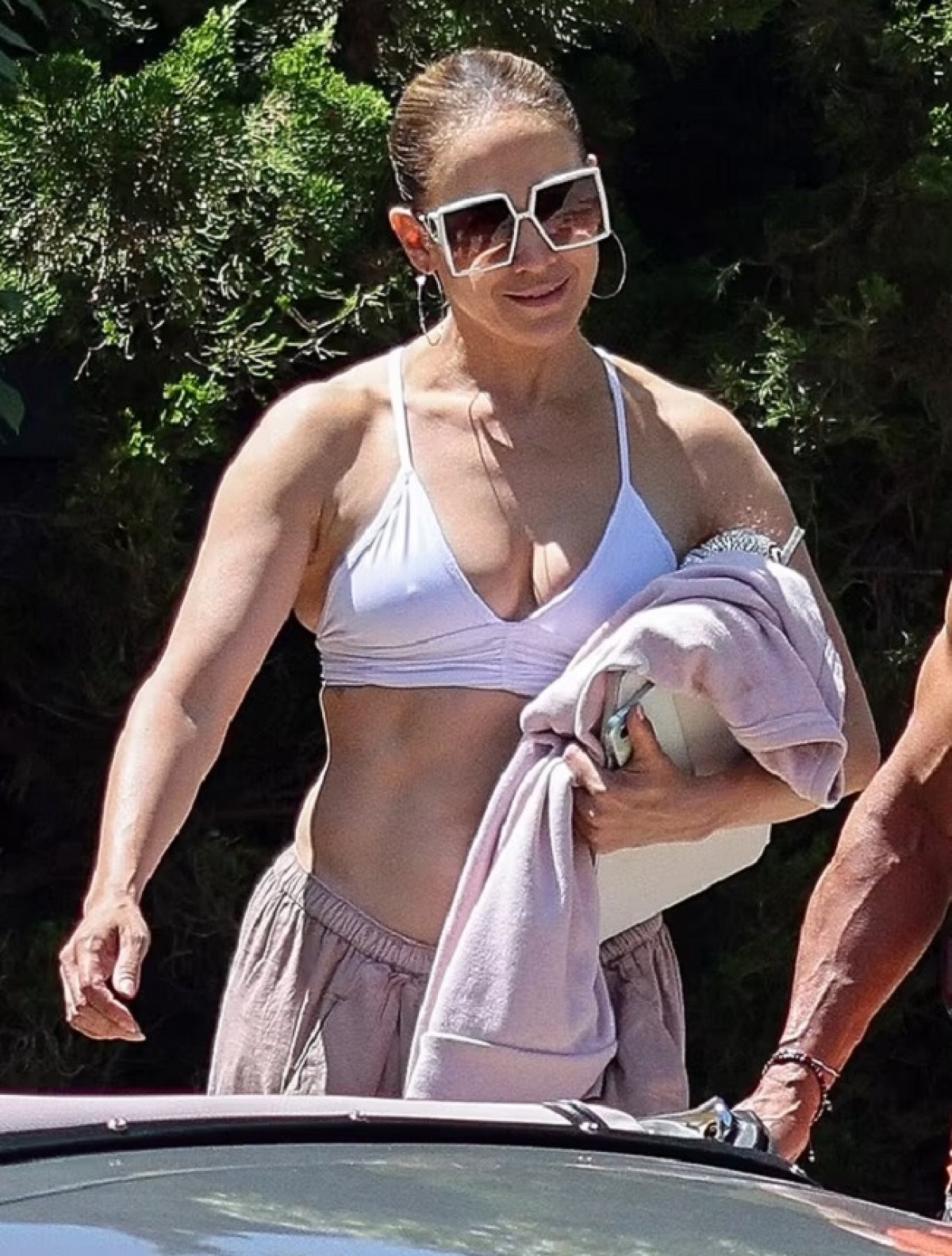 Jennifer Lopez Spotted Outside Gym, Flaunts Toned Physique at 54