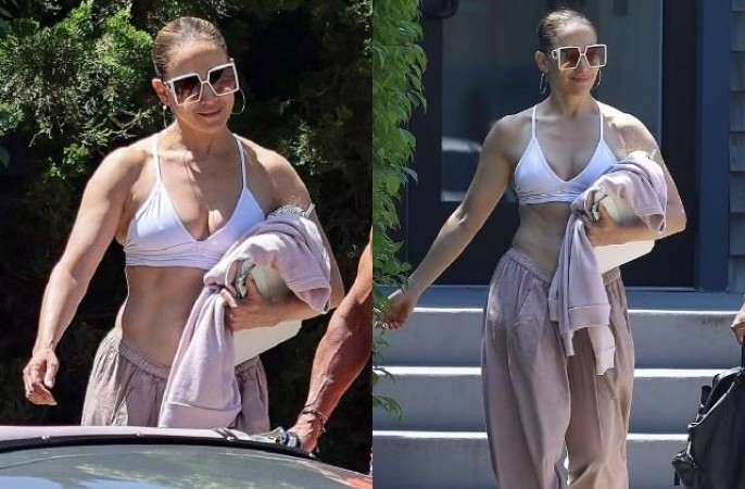 Jennifer Lopez Spotted Outside Gym, Flaunts Toned Physique at 54