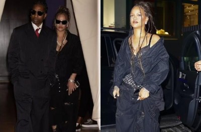 Rihanna and A$AP Rocky's Stylish Appearance: Couple Spotted in Black Outfits Outside Hotel