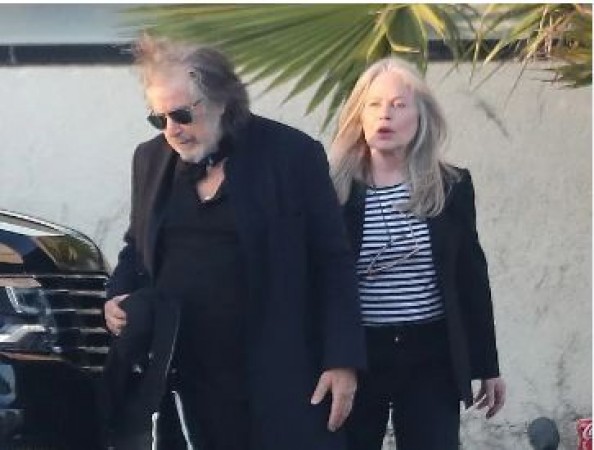 Al Pacino was spotted socialising with his ex-girlfriend Beverly D'Angelo.