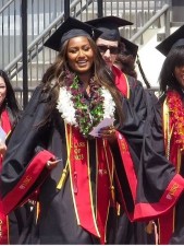 Sasha Obama graduates from the University of Southern California in Los Angeles.