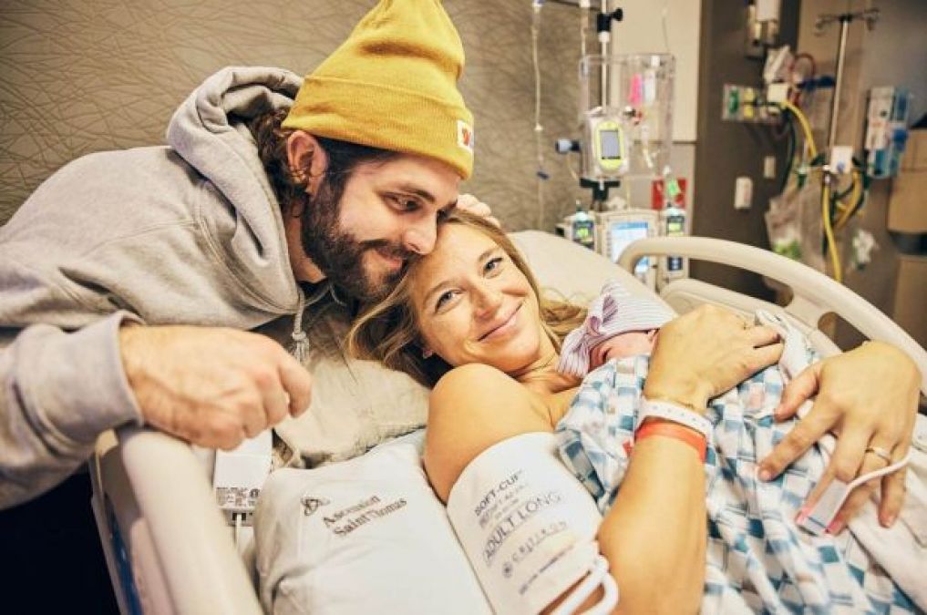 Announcing the birth of his fourth child with wife Lauren Akins; reveals special name