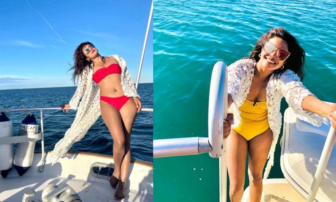 Photos: Priyanka Chopra gave a glimpse of her perfect look in yellow Monokini