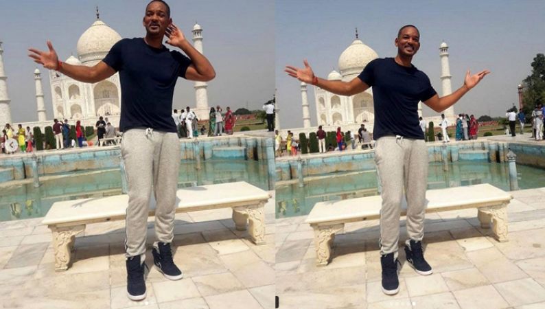 See Photos: Will Smith posing in front of the iconic Taj Mahal, clicks selfies with the security personnel
