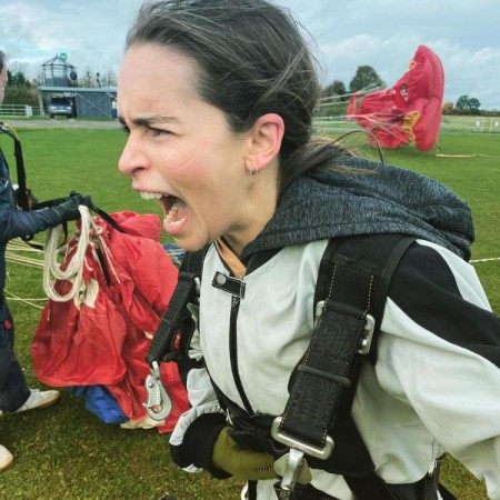 Game of Thrones star Emilia Clarke jumps out of a plane on her birthday