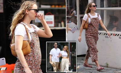 Jennifer Lawrence Spotted flaunting baby bump, See pic