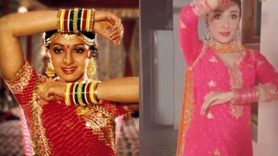 Pak Actress Ayeza Khan recreates Sridevi hit song