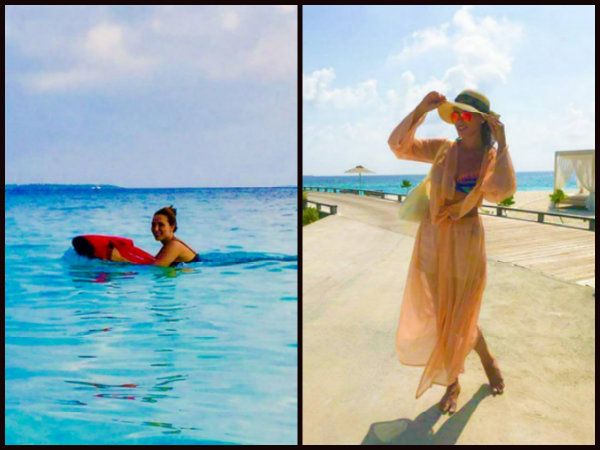 Watch the pictures of The Khan Family enjoying in Maldives