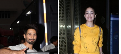 Busy day for Bollywood celebs Shahid Kapoor and Yami Gautam