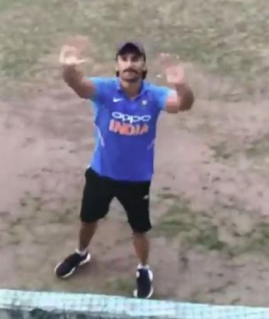 Watch video: Ranveer Singh greets a cheering crowd at Dharamshala cricket ground