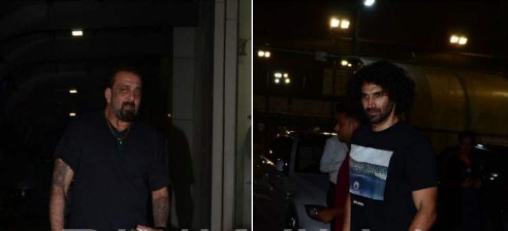 Sanjay Dutt and Aditya Roy Kapur snapped in a casual look