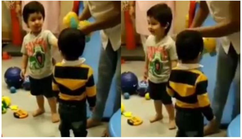 “Ye Mera teddy hai” Taimur Ali Khan snatch a toy while playing with friends…check video
