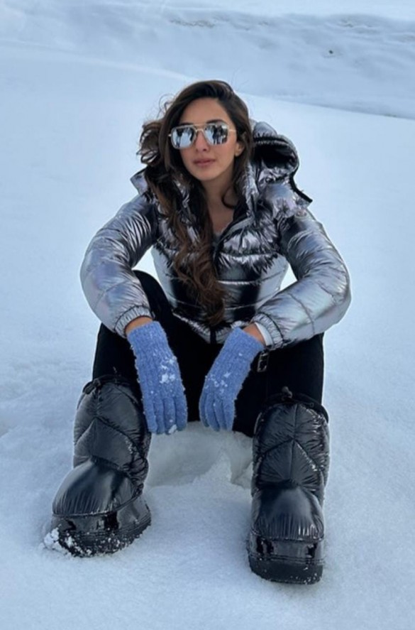 Kaira flaunting in the snow with amazing outfits