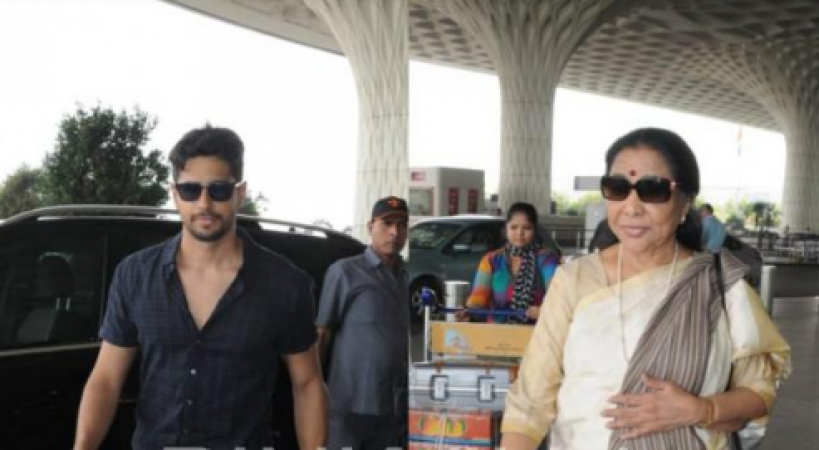 Photo! Sidharth Malhotra and Asha Bhosle spotted at the airport