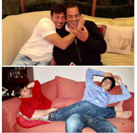 Sunny Deol and Karan Deol shows their father-son bond, have a look