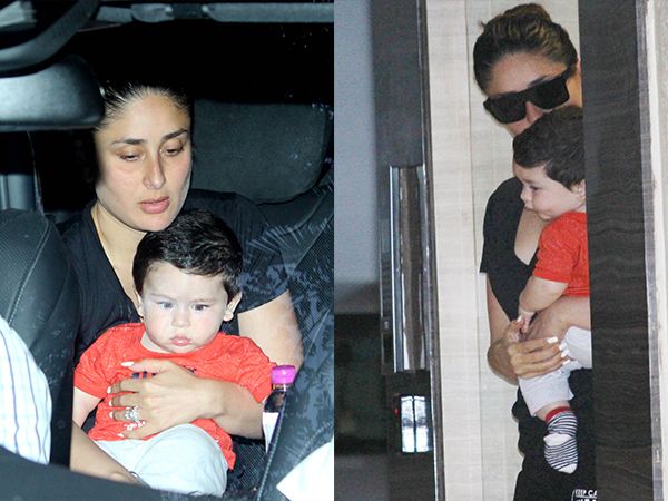 Taimur with mommy Kareena step out the house to meet granny Babita Kapoor