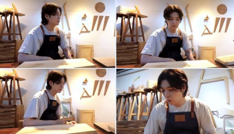 BTSVLOG: Suga makes cutting boards for his bandmates, and showers his love on ARMY