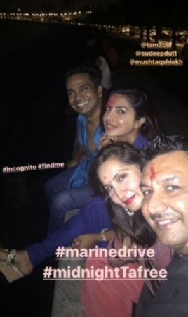 Priyanka Chopra spent some quality time with friends at Marine Drive