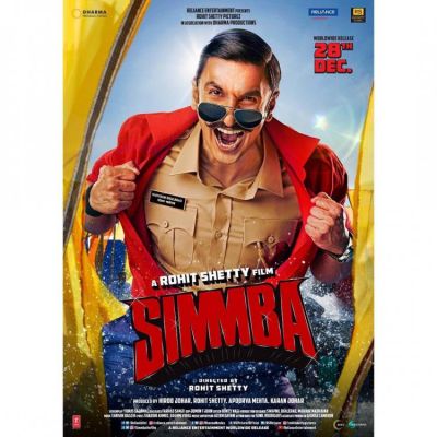 Simmba new poster out, check out the Ranveer Singh's quirky side as a cop
