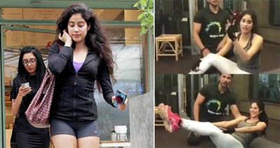 Now Janhvi Kapoor help you to build six pack in just five minutes.