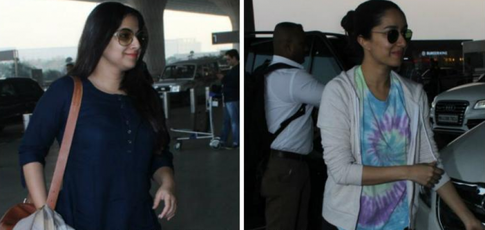 Photos! A good winter morning for Shraddha Kapoor and Vidya Balan at the airport