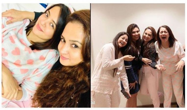 Surveen Chawla’s baby shower ceremony is surrounded by fun and laughter….check put pics inside