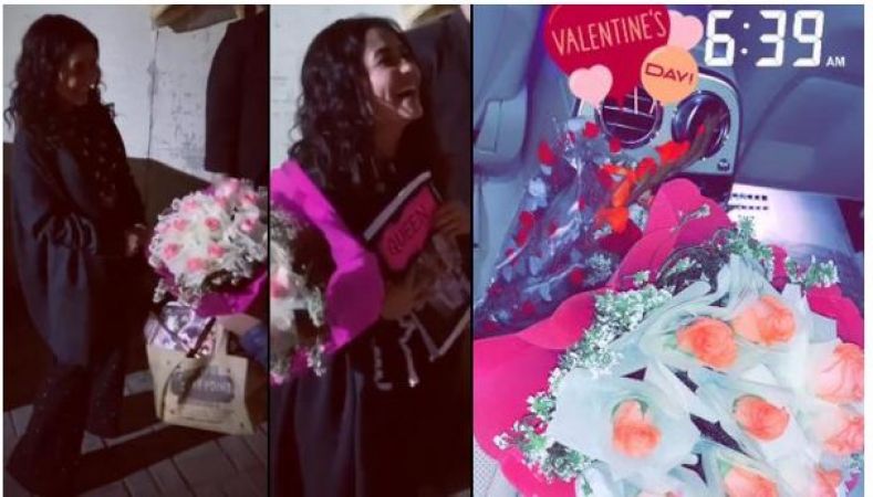 Neha Kakkar got her Valentine’s Day surprise, her reaction is unmissable