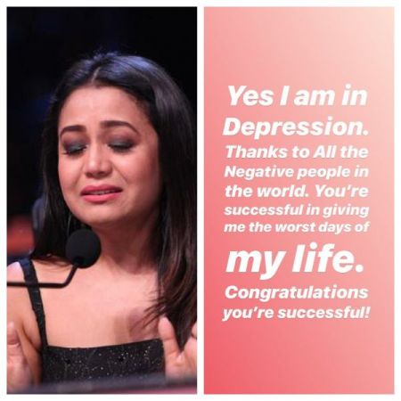 'Yes I am in depression' reveals  Neha Kakkar post Her Breakup With BF Himansh Kohli, read Insta-post