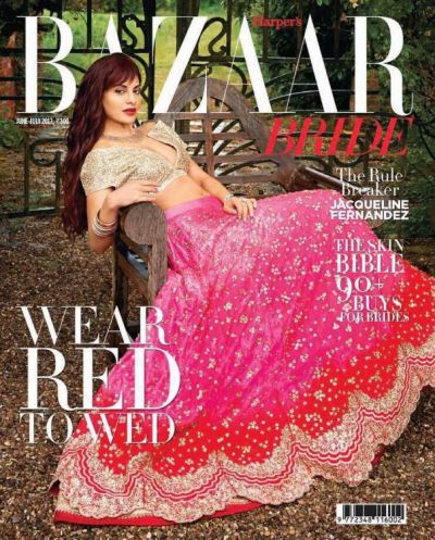 Jacqueline Fernandez is looking Ulta sexy as bride on the cover of a magazine